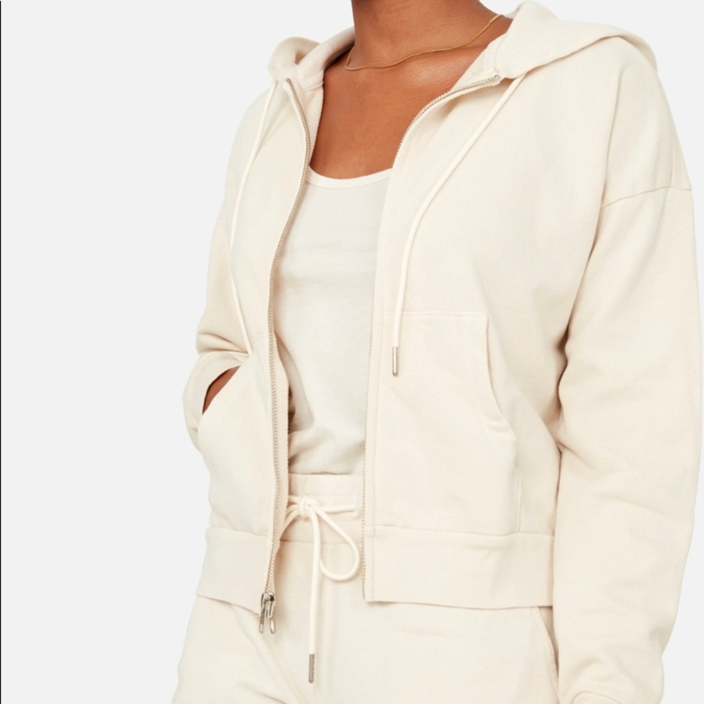 MATE the Label Organic Terry Zip Up Hoodie, S